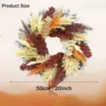 Corona de cosecha de otoño con anotación de tamaño de 50cm para decoración de puerta - 50cm