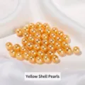 Premium yellow shell pearl beads for DIY jewelry making and earring accessories - 10mm / Yellow