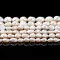 Perles d'eau douce baroques irisées naturelles pour la création de bijoux DIY - 7-8mm (37-42 Pièces) / 2A Blanc Naturel