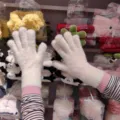 Plush knit winter gloves, warm soft touch-screen split-finger mittens for cold weather outdoor cycling. - One Size / Thickened Long Plush White