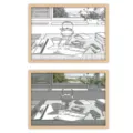Cadre Photo Lumineux LED Peinture Murale Ombre et Lumière Décoration Cadeau Variante - A4 / Style 02