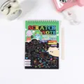Kids scratch art magic rainbow drawing notebook DIY creative doodle paper toy 20x14cm - M / Green