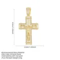 Detaillierte vergoldete Kruzifix-Kreuzhalskette mit Zirkonia-Steinen für Damen - Jesus Kreuz Gold Stil (21) / 21