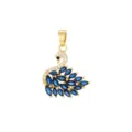 Elegant swan pendant featuring blue marquise-cut stones and gold plating for women - Pendant Only / Gold with Blue Zircon