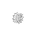 Detailed view of a silver-tone spacer bead with baguette-cut cubic zirconia stones - Pendant Only (Without Chain) / Silver White Zircon