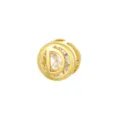 Exquisite 18K gold plated letter D pendant charm inlaid with sparkling cubic zirconia - D Pendant Only (Without Chain) / Gold