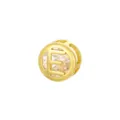 18K vergoldeter Anhänger Buchstabe E mit Zirkonia-Inlay für DIY-Schmuckherstellung - E Anhänger Ohne Kette / Gold