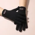 Gants d'hiver tricotés pour hommes écran tactile noir thermique chaud à cinq doigts - Simple Couche Épaissie Tactile / Noir