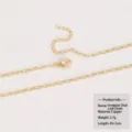 Elegant 18K gold plated copper irregular O-link chain necklace with adjustable clasp - Gold Irregular O-Chain (DZ-150) / 45+5cm