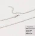 Elegant silver irregular O-chain necklace made of durable copper, 45+5cm length for women - Silver Irregular O-Chain (DZ-150) / 45+5cm
