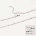 Unregelmäßige O-Gliederkette aus versilbertem Kupfer, Länge 45+5 cm, 2,7 g - Unregelmäßige O-Kette / Silber