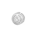 Eleganter versilberter runder Anhänger mit Zirkon für DIY-Halsketten und Armbänder - O Anhänger Ohne Kette / Silber