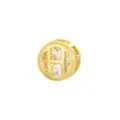Eleganter 18 Karat vergoldeter Buchstabe H Anhänger mit funkelnden Zirkonia für DIY-Schmuck - H Anhänger Ohne Kette / Gold