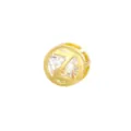 18K vergoldeter Buchstabe Z Anhänger mit Zirkonia für DIY Halsketten und Armbänder - Z Anhänger Ohne Kette / Gold