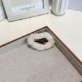 Barrette à cheveux étoile en peluche beige douce avec fermeture à pression pour filles - Nuage / Abricot