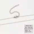 Minimalistische silberne Edelstahl O-Kette mit verstellbarer Verlängerungskette - Edelstahl O-Kette / Silber