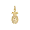 Detail view of miniature 18K gold-plated pineapple pendant with sparkling zirconia - Pineapple / Gold