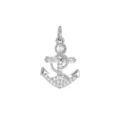 Elegant silver 18K gold plated anchor pendant encrusted with cubic zirconia stones - Anchor / Silver