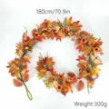 180cm Autumn Thanksgiving maple leaf and sunflower vine garland for front door home decor - 1.8m Autumn Vine / Single Piece