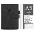 Carnet A5 Couverture Rigide Journal Professionnel Boucle Magnétique Papier Épais Noir - A5 / Noir