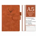 Carnet de notes professionnel A5 à boucle magnétique, couverture en cuir marron, 360 pages. - A5 / Marron