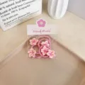 Lot de 5 élastiques à cheveux fleurs de cerisier roses dans un emballage fait main - Ensemble Petits Élastiques