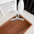 Grande pince à cheveux bleue givrée élégante pour cheveux épais, pince crabe tendance - 11cm / Ruban Bleu Brume
