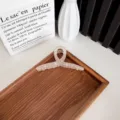 Grande pince à cheveux rose gelée translucide pour coiffure élégante de femme - SKU - 11cm / Ruban Orange Brume