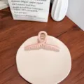 Grande pince à cheveux ruban rose pêche pour des coiffures élégantes et des chignons - Rose