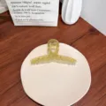 Grande pince à cheveux ruban jaune translucide minimaliste pour une coiffure polyvalente - Vert Gelée