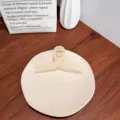 Grande pince à cheveux crème minimaliste pour coiffures élégantes en chignon - Abricot gelée