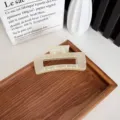 Grande pince à cheveux requin beige élégante effet gelée pour coiffure sur cheveux épais - Grand Carreaux / 10.5cm / Jaune Oie