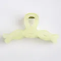 Grande pince à cheveux crabe jaune gelée mate pour coiffure élégante cheveux épais - Torsadé / 11cm / Jaune Oie