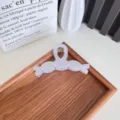 Grande pince à cheveux ondulée bleu translucide style minimaliste pour cheveux épais - Torsadé / 11cm / Bleu Brume