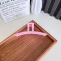 Élégante grande pince à cheveux rose gelée avec fini mat pour le coiffage épais - Linéaire / 13cm / Rose Pêche