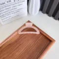 Élégante grande pince à cheveux couleur pêche givrée pour accessoire de coiffure épais - Demi-cercle Style / 9cm / Orange Brume