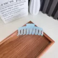 Grande pince à cheveux bleu gelée pour cheveux épais, accessoire de coiffure chic - Style Quille / 11cm / Bleu Brume