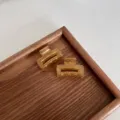 Lot de deux pinces à cheveux carrées ambre translucide de 4 cm pour un style minimaliste - Lot de 2 / Café Gelée