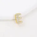 18K gold plated letter E pendant charm encrusted with cubic zirconia for necklace - Pendant Only (No Chain) / Gold E