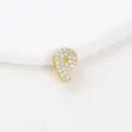 18K vergoldeter Buchstaben-P-Anhänger mit funkelnden Zirkonia-Steinen für Halsketten - Nur Anhänger (Keine Kette) / Gold P