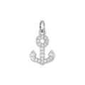 Silver-tone 18K gold plated copper anchor charm with sparkling zirconia stones - Sagittarius / Silver