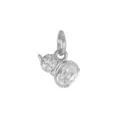 Elegant silver-toned animal charm pendant with sparkling zircon inlay for DIY bracelet necklaces - Gourd / Silver