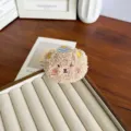 Accessoire ours en peluche beige mignon pour décoration de broche ou de sac à main - Style Ouverture Arrière / Chameau