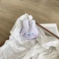 Tête de lapin en peluche violette pour accessoires de cheveux DIY et broches artisanales - Style Ouverture Arrière / Lapin Violet
