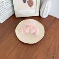 Pince à cheveux en peluche rose pour des coiffures élégantes d'automne et d'hiver chic - Rose Orangé