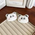Accessoire DIY en peluche panda blanc pour vêtements sacs et broches d'enfants - Style Ouverture Arrière / Panda