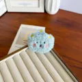 Adorable tête d'ours en peluche bleu clair accessoire DIY pour bijoux et broche - Bleu ciel