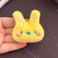 Petit accessoire tête de lapin en peluche jaune pour pinces à cheveux et broches DIY - Lapin Jaune