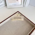 Grande pince à cheveux carrée transparente champagne élégante pour coiffure cheveux épais - Blocs Carrés Moyens / 8.5cm / Jaune Transparent