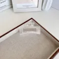 Grande pince à cheveux carrée transparente minimaliste pour coiffure cheveux épais - Blocs Carrés Moyens / 8.5cm / Blanc Clair